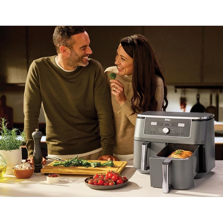 Ninja DZ400EU Double Fryer 9.5 L Freestanding 2470 W Hot Air Fryer Grey