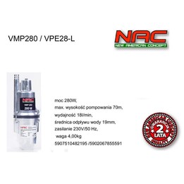 Pompa a membrana NAC 280W/VPE28-L.