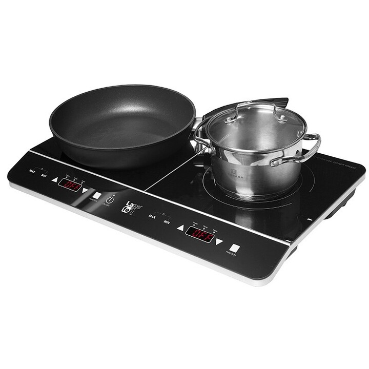 Lafe LAFKUC46380 plaque Noir Comptoir 2 zone(s)