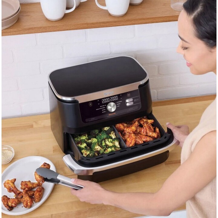 Friteuse à air 7-en-1 FlexDrawer de Ninja Foodi, 10.4L, sans huile, avec panier amovible, antiadhésif et pièces lavables au lave
