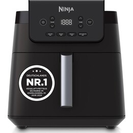 Friggitrice ad aria Ninja, 6,2 l, senza olio, cassetto per famiglie, manico, friggere ad aria, disidratare, riscaldare, digitale