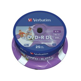 Verbatim 43667 DVD virgem 8,5 GB DVD+R DL 25 unidades