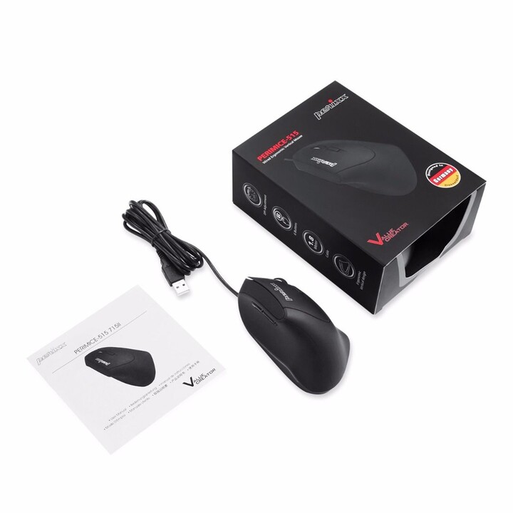 Mouse de escritório Perixx PERIMICE-515 II para destros, USB Tipo A, óptico, 1600 DPI