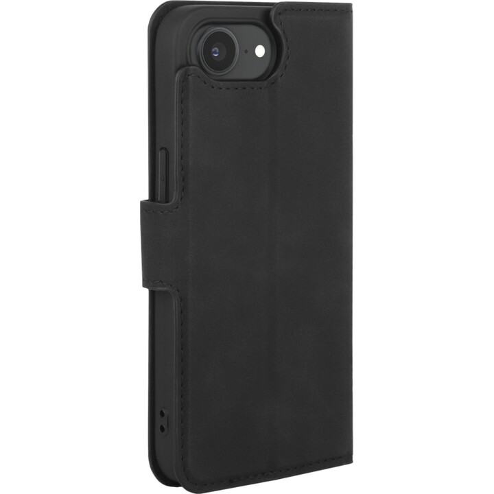 Just in Case PrimeWallet Wallet Case for iPhone 17e/16e - Faux Leather Wallet Case - Black
