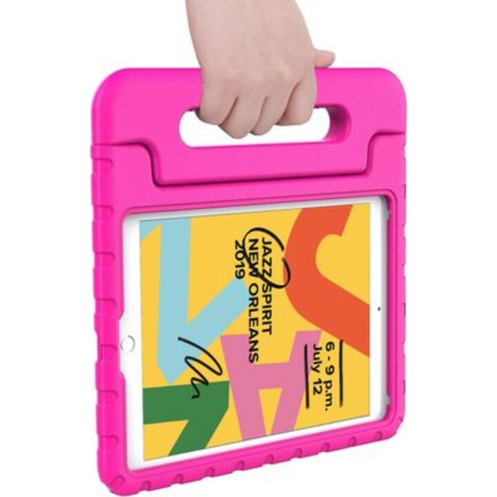 Mala Just in Case para iPad 2021 (9ª geração)/2020 (8ª geração)/iPad 2019 (7ª geração), cor-de-rosa