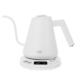 Adler AD 1349 white electric kettle with long spout, 1.0 L