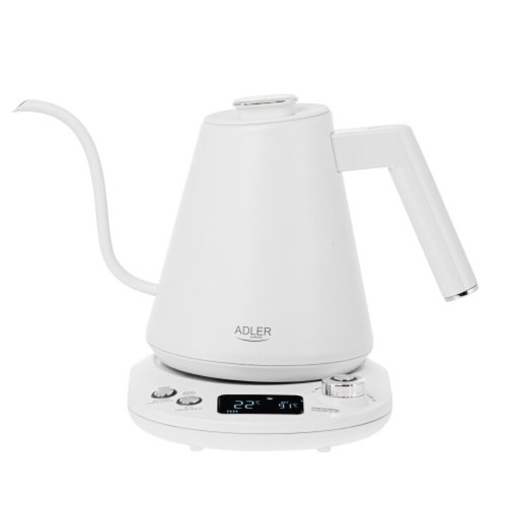 Hervidor eléctrico Adler AD 1349 blanco con boquilla larga de 1,0 L