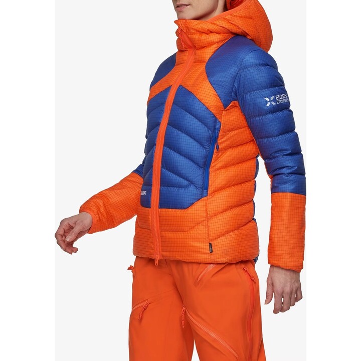 Mammut Eiger Nordwand Light Down IN hooded jacket - orange/blue eiger size: s