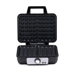 Piastra elettrica per waffle ALPINA da 1000 W, nera.
