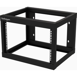 StarTech RK619WALLO 6U Wall Mount Open Frame Rack Steel 80kg Black