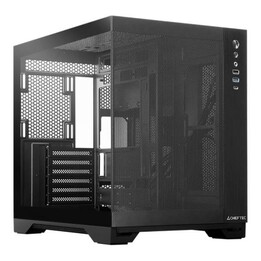 Caja Chieftec VISIO AIR GM-30B-M-FL-OP ATX sin ventilador, con ventana y sin fuente de alimentación, color negro.