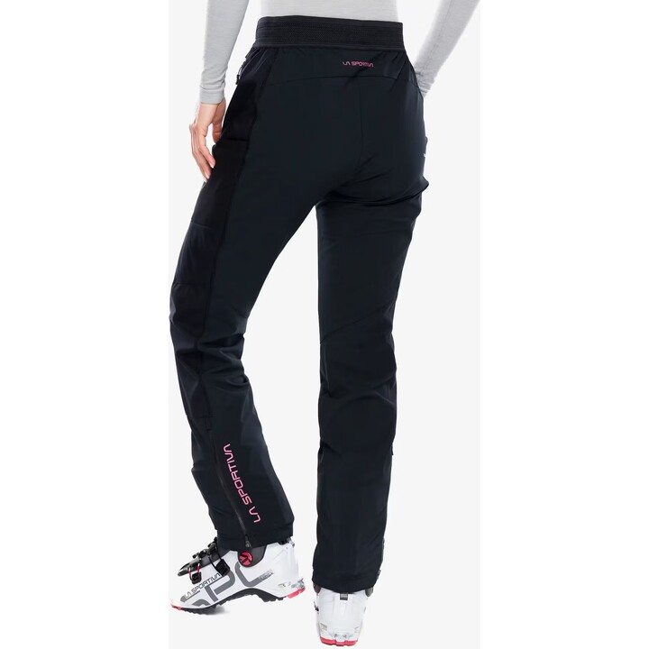 La Sportiva Ikarus women's softshell trousers - black/bay pink size: s