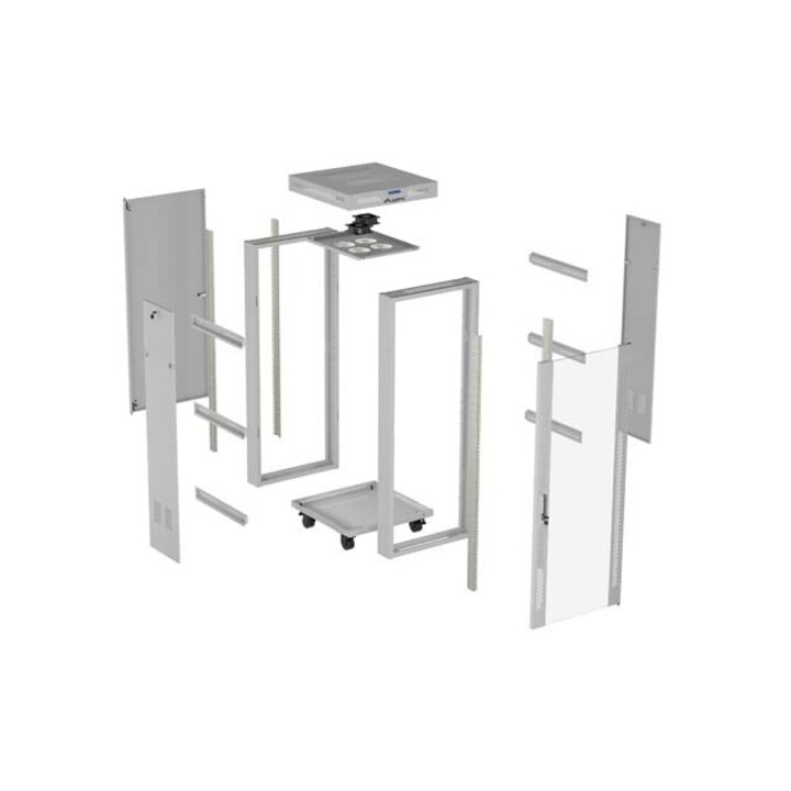 Lanberg FF01-6642-12SL armario rack 42U Rack o bastidor independiente Gris