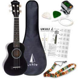 Ukelele Arrow PB10 NT Soprano Natura con funda