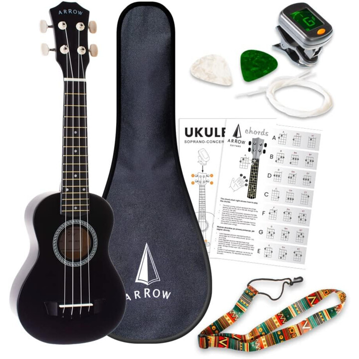 Ukelele Arrow PB10 NT Soprano Natura con funda