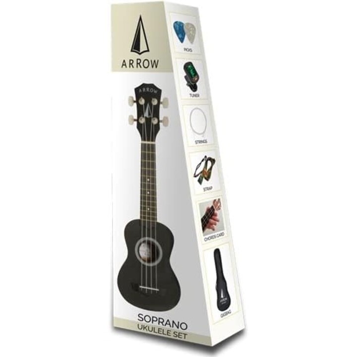 Arrow PB10 NT Soprano Natura Ukulele with Case