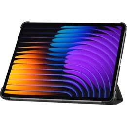 Just in Case Capa dobrável tipo livro inteligente para Xiaomi Pad 8 / Pad 8 Pro / Pad 7 / Pad 7 Pro - Preto