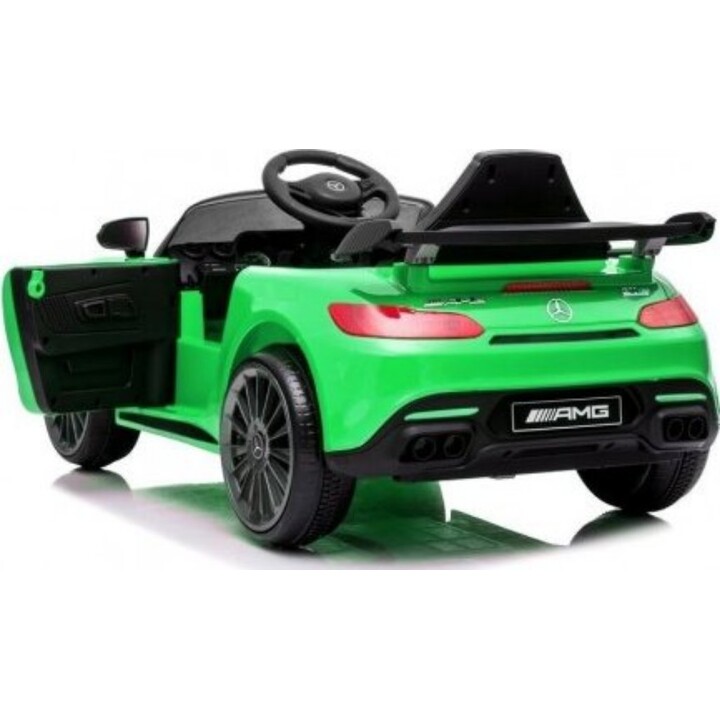 Mercedes AMG GT R Electric Car with Remote Control, LED Lights, MP3, Green