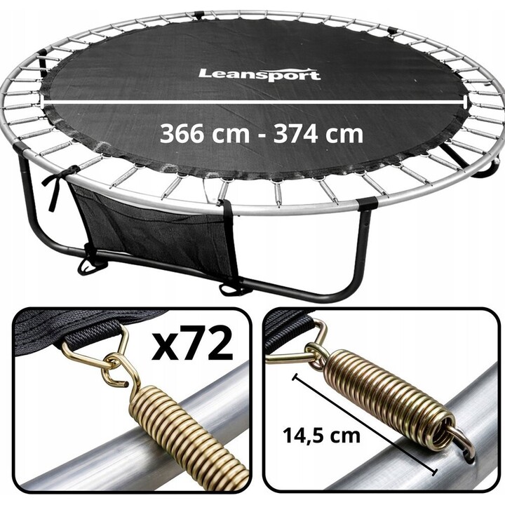 Replacement jumping mat for 366-374 cm and 12 ft trampoline.