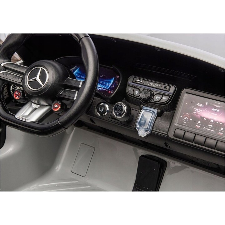 Mercedes GT63 AMG DKGT63 24V LCD Carro Elétrico a Bateria, Cinza Claro
