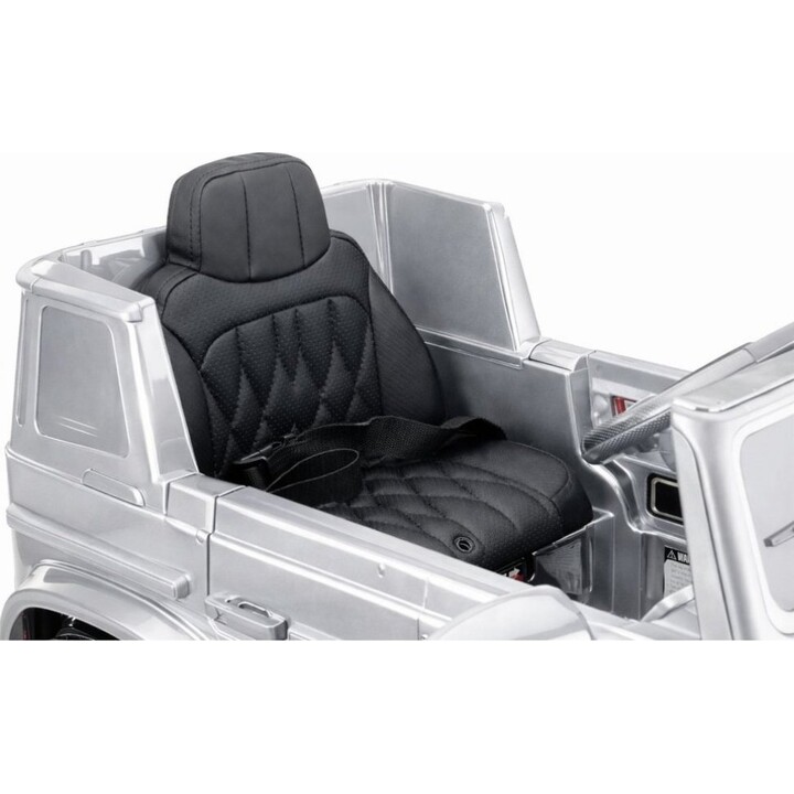 Coche eléctrico infantil Mercedes AMG G 63 pintado en color plata