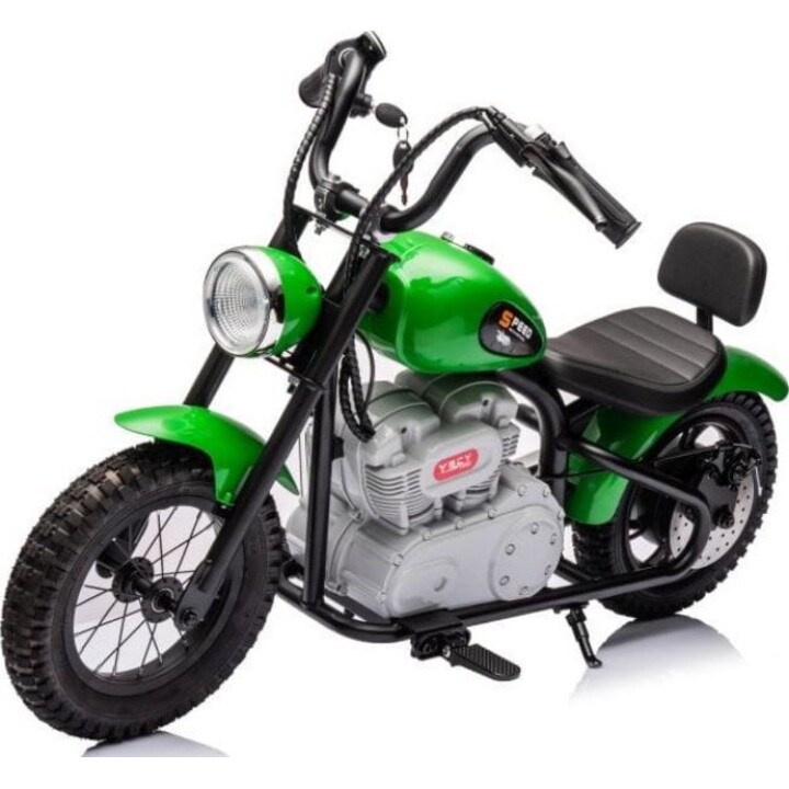 Motocicletta elettrica A9902 da 36 V, colore verde.
