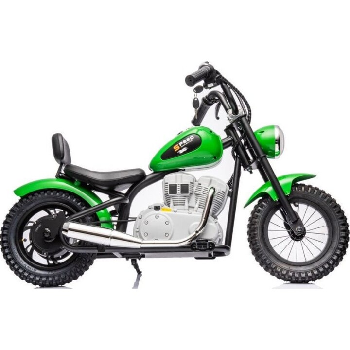 Motocicletta elettrica A9902 da 36 V, colore verde.