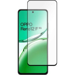Just in Case Protezione dello schermo in vetro temperato a copertura totale per Oppo Reno12 F 5G - Nero