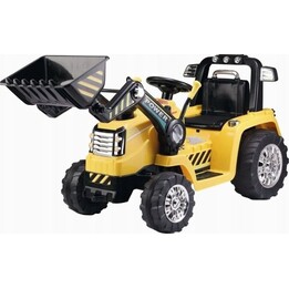 ZP1005 Battery-Powered Excavator Tractor for Children with Movable Shovel, Yellow.