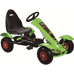 Karting sportif à pédales F618 roues caoutchoutées charge 50kg Vert