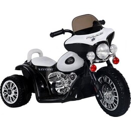 JT568 Triciclo della polizia a batteria per bambini con luce LED nera