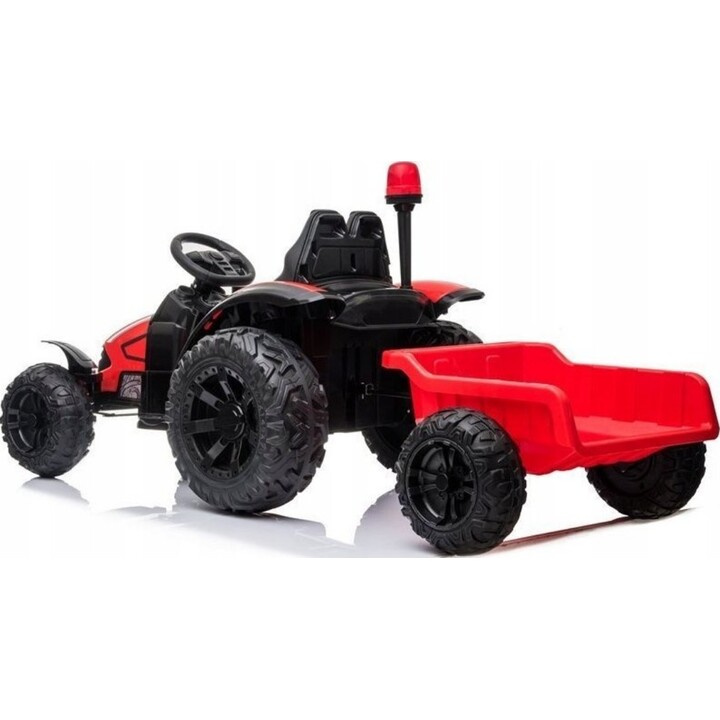 Traktor na akumulator z Przyczepą HZB-200 Światła LED MP3 Czerwony