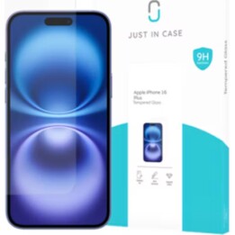 Protector de pantalla Just in Case para Apple iPhone 16 Plus - Cristal templado - Transparente