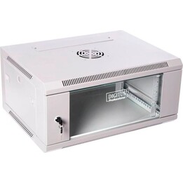 DIGITUS DN-W19 06U/600 6U Armario de Red de Montaje en Pared Puerta de Cristal Gris 60kg 600x600mm