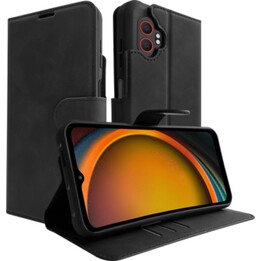 Just in Case Capa carteira PrimeWallet para Samsung Galaxy Xcover7 Pro - Capa carteira em pele sintética - Preto