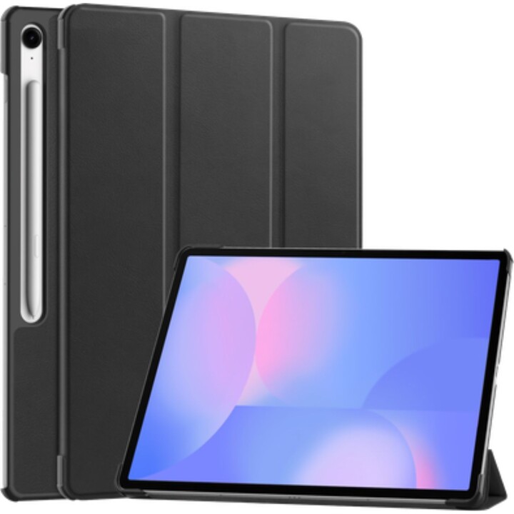 Just in Case Funda tipo libro inteligente plegable para Samsung Galaxy Tab S10 FE+, negra