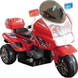 Motorrad auf Akku CH815 für Kinder Rot LED-Lichter Geräusche
