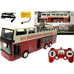 Ônibus de dois andares com controle remoto 2.4G 1:18