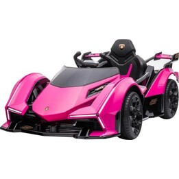 Lamborghini GT HL528, battery-powered car with LED lights, MP3 player and remote control, pink color.