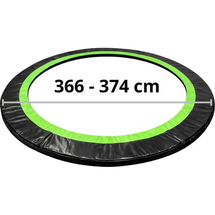 Lean Spring Pad for Trampoline, Black, 360-376 cm, 12 ft
