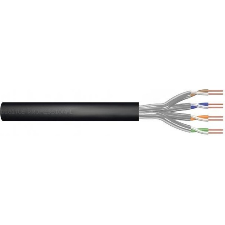 DIGITUS DK-1511-VH-305-OD CAT5e U/UTP Exterior Cabo de Enchimento em Gel Preto 305m