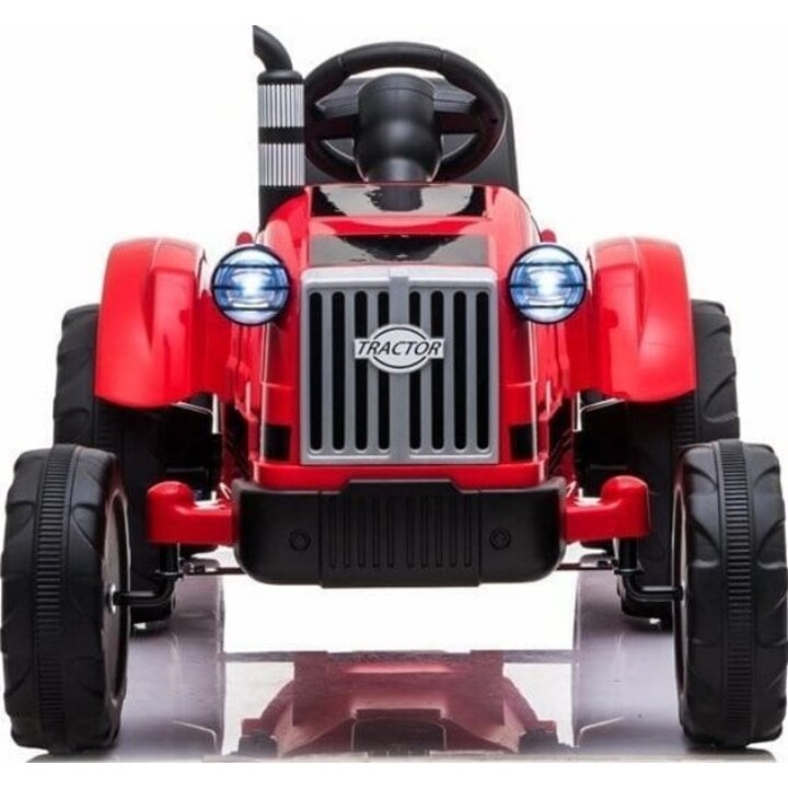 Tracteur Électrique avec Remorque CH9959 Lumières LED Télécommande Radio Rouge