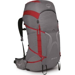 Osprey Eja Pro 55 Women Trekking Backpack Dale Grey Poinsettia Red 52L Size XS/S NanoFly