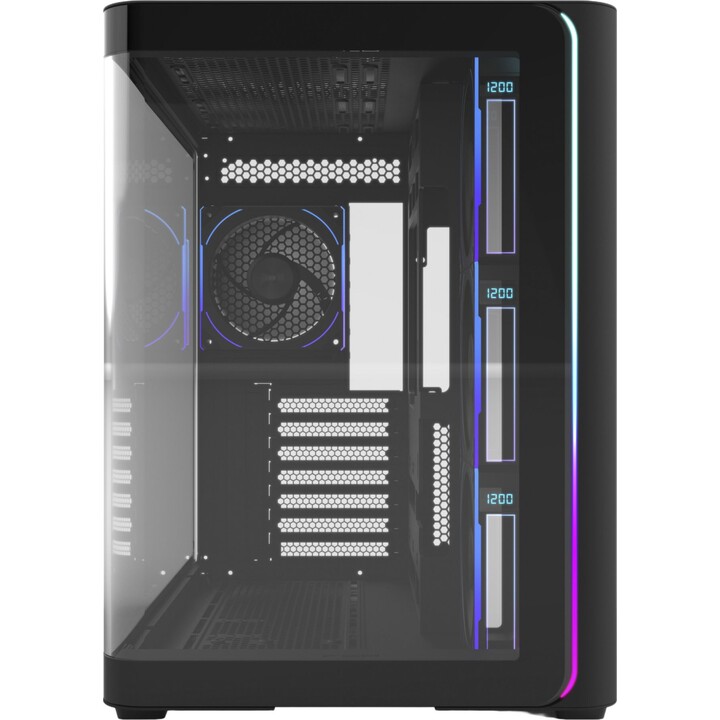 FSP M580 Plus, case a torre nero, vetro temperato