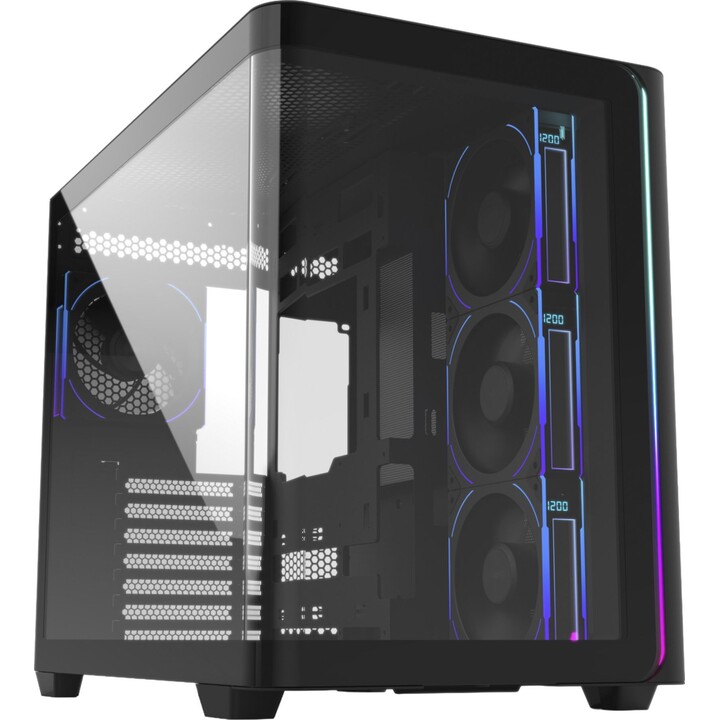 FSP M580 Plus, case a torre nero, vetro temperato