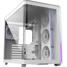 FSP M580 Plus, Boîtier tour blanc, verre trempé