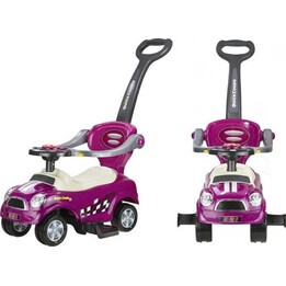 Cochecito de empuje MERCEDES SLS AMG para niños, color morado, con sonidos.