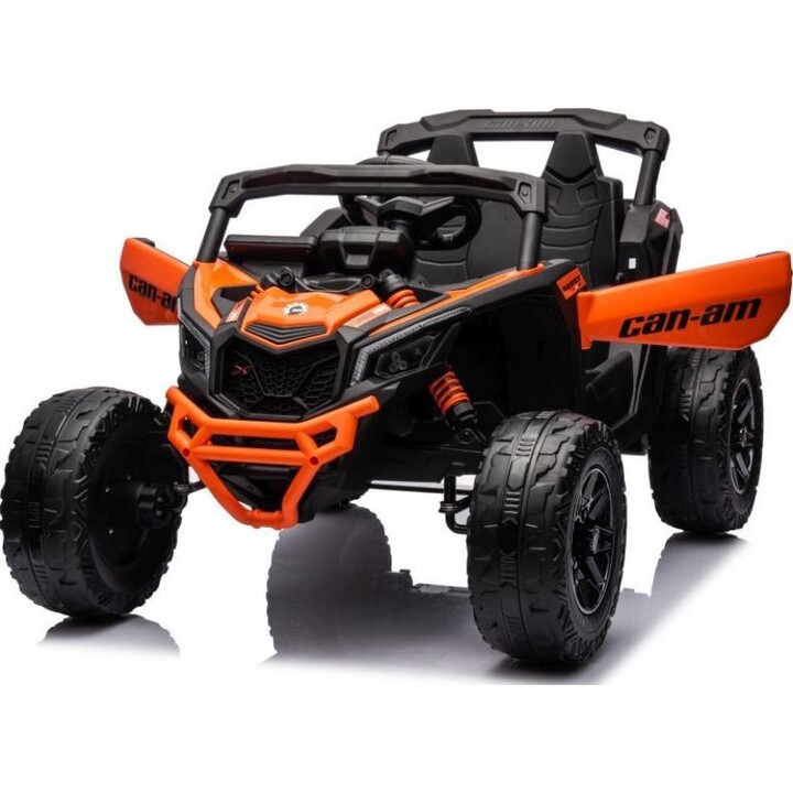 Buggy elétrico Can-am DK-CA003, pintado de laranja.