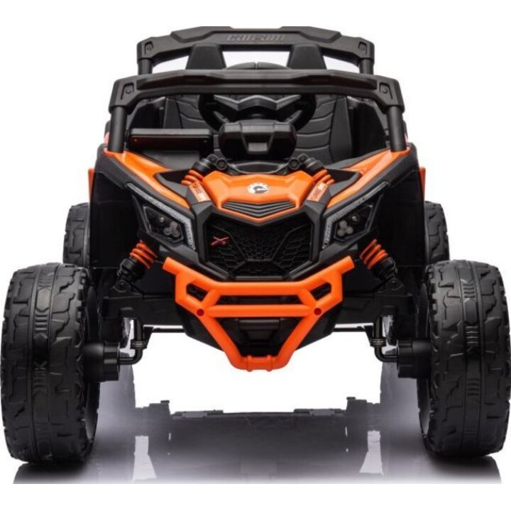 Buggy elétrico Can-am DK-CA003, pintado de laranja.