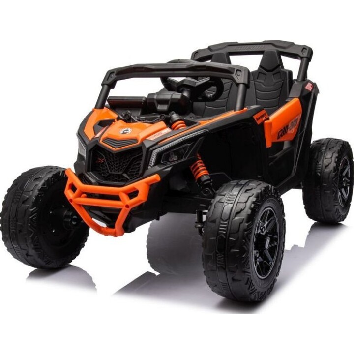 Buggy elétrico Can-am DK-CA003, pintado de laranja.